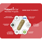 NaturaNectar Red Bee Propolis Supplement, Unique Polyphenols From Our Own Bee Farms in Brazil, 60 Vegetable Capsules