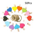 thumbnail image 4 of HINTRMENT 50Pcs Small Pegs For Hanging Photos Decorative Wood Clips For Crafters And Artists, 4 of 7