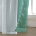 thumbnail image 4 of TOWN & COUNTRY LUXE Talia Double Layer Indoor Curtains, Sheer and Room Darkening Blackout, Grommet Top, Energy Efficient, 2-Pack Set, 52"x84", Turquoise, 4 of 11