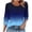 Blue B, variant on Ashirexll Womens Summer Tops, Short Sleeve Shirts for Women, Fashion Printed Round Neck Button 3/4 Sleeve Blouse