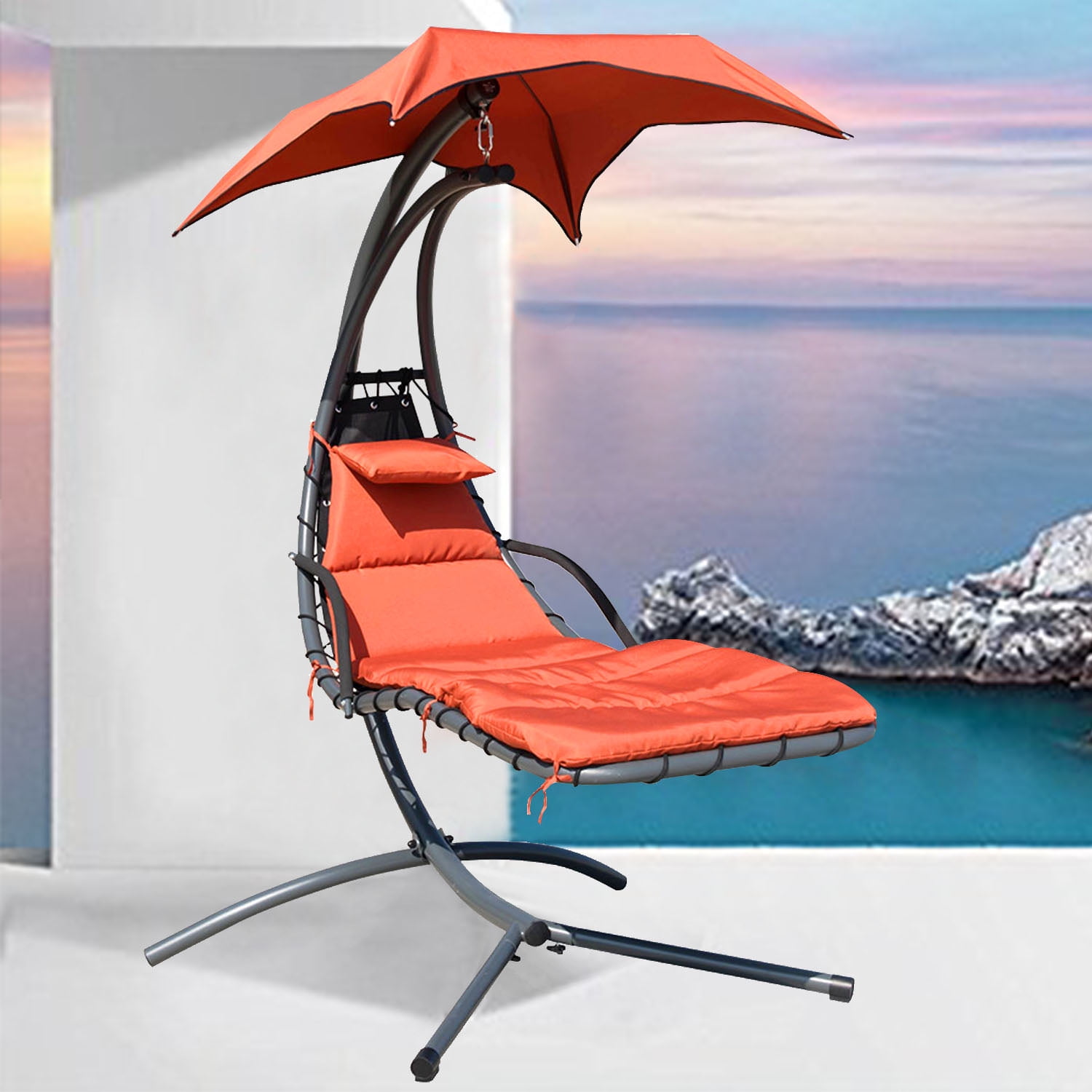 Simple Beach Lounge Chair With Shade for Large Space