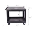 thumbnail image 2 of Utility Cart, 500 lb. Load Cap. Flat top, 40.24x25.59x32.83 in (Black), 2 of 6