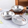thumbnail image 3 of JGJJUGN Multifunctional Stainless Steel 3-Piece Set Colander, Salad Spinner & Vegetable Washer - Durable, Easy to Clean Kitchen Tools, 3 of 3