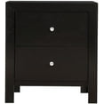thumbnail image 3 of Mediterranean Magic Nightstand - Dovetailed Drawers for Bedroom Storage, Stylish Nickel Hardware, Painted Nightstand, Floor Mountable Black/2 Drawer, 3 of 15