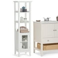 thumbnail image 3 of Simpli Home Acadian 56.1 inch H x 15.75 inch W Bath Storage Tower Bath Cabinet in Pure White, 3 of 10