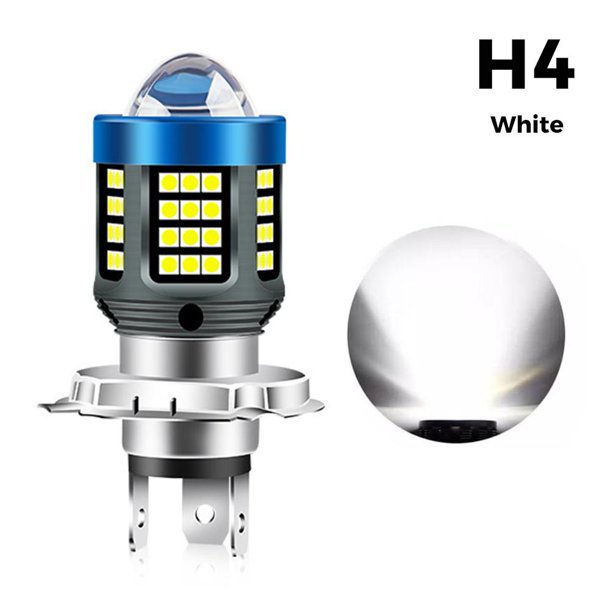 Faro LED para motocicleta H4 BA20D P15D blanco/amarillo de brillo ultraalto, nuevo I4 E2X6
