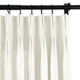 thumbnail image 2 of TWOPAGES 52 W X 102 L Inch Light Filtering Soft Polyester Twill Curtain French Pleated Drape for Kitchen, 1 Panel, White, 2 of 5