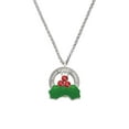 thumbnail image 1 of Christmas Holly & Red Crystal Berries Oh Come Let Us Adore Him Affirmation Ring Necklace, 1 of 2