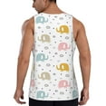 thumbnail image 3 of Easygdp Little Elephant Men's Tank Top, Sleeveless Muscle T Shirts, Breathable, Quick-Dry, Loose for Gym, Running, Fitness - 4X-Large, 3 of 9