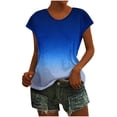 thumbnail image 2 of Women's Printed T-Shirt, Short Sleeve Boho Blouse with Paisley Pattern, Casual Stretch Top for Summer, 2 of 6