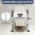 thumbnail image 3 of Yescom Raised Adjustable Toilet Seat w/ Steel Step Stool Bedside Commode Seniors, 3 of 10