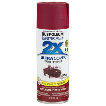 Rust-Oleum 249082 Painter's Touch 2X Satin Colonial Red 12 oz Spray Paint