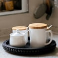 thumbnail image 2 of HPC Decor 12in Round Tray for Home Decor- Black Wood Beaded, Decorative Round Tray for Living Room Decor, Coffee Table Decor, Kitchen Table Decor or Farmhouse Serving Tray, 2 of 6