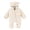 czb# Beige277, variant on CUZIBR Baby Toddler Girls Romper Outfit Suit Solid Color Long Sleeve Full Zip Up Fuzzy Hooded Jumpsuit Footies Kids Boys One Piece Winter Thermal Warm Snowsuit Clothes Bodysuit,Beige,0-3 Months