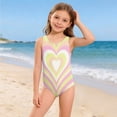 thumbnail image 5 of Grblisyd Girls Swimsuit Size 10-12 Cute Cartoon Bathing Suit Crew Neck One Piece Sporty Quick Dry Girls' Swimwear, 5 of 6