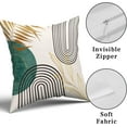 thumbnail image 4 of Green Boho Pillow Covers Set of 4 20x20 Inch MidCentury Modern Throw Pillows with Abstract Geometric Gold Leaf Patterns for Sofa Bed Couch Bring Elegance to Any Space, 4 of 6