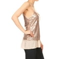 thumbnail image 3 of Feinuhan Fashion Womens Vest Sequin Spaghetti Strap Sheer Ruffle Crop Camisole Tank Top, 3 of 4