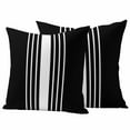 thumbnail image 2 of Pack of 2 Outdoor Pillow Covers,Waterproof Black White Stripe Throw Pillow Covers,Modern Rustic Vertical Striped Decorative Pillowcases Cushion Covers for Couch Pillow Sham Protector 26x26 Inch, 2 of 8