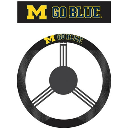 - NCAA Michigan Wolverines Poly-Suede Steering Wheel Cover