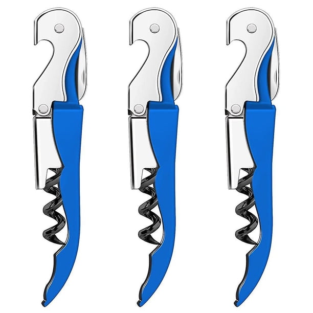 Innovador sacacorchos de acero inoxidable 420 con acabado suave al tacto, sacacorchos de alta resistencia para entusiastas de los blancos y tintos, completo con cortador de láminas incorporado y
