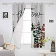 thumbnail image 3 of Hokiten Gray Christmas Blackout Curtains | Light Blocking Print Window Curtains, Snowman Snowflake Xmas Tree Thermal Insulated Window Drapes for Living Room Kitchen Cafe (2 Panels, 104"W x 63"L), 3 of 7