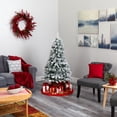 thumbnail image 6 of Nearly Natural 5ft Flocked Rock Springs Spruce Artificial Green Christmas Tree, 6 of 6