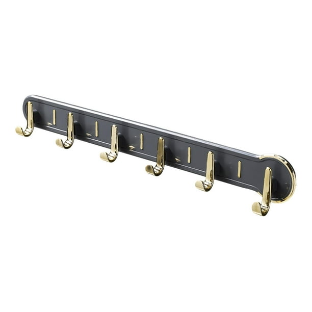 Organizador de pared con gancho para llaves y 6 ganchos para decoración del hogar, perchero para llaves, perchero gris