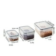 thumbnail image 6 of Vacemry under $5 Kitchen Storage Container, 6-Piece Plastic Pantry Organizer Set, Airtight Food Storage Bins for Grains Flour Snacks, Clear Stackable Canisters with Easy Lock Lids, 6 of 9