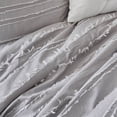 thumbnail image 2 of Dormify Comforter & Sham Set in Juliette Eyelash Grey, Full/Queen, Medium Grey with Fringe Detail, Cotton and Blends, 2 of 5