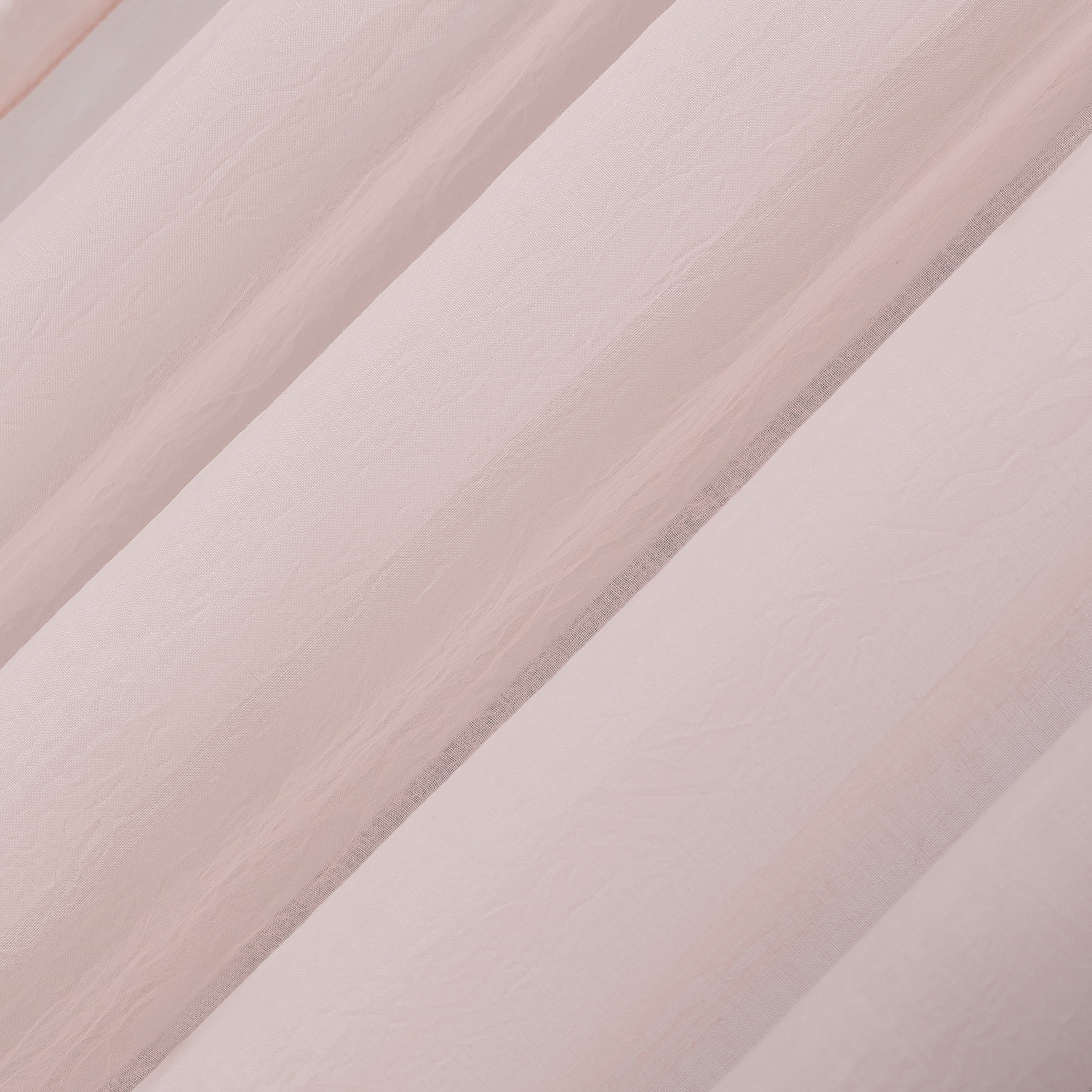 Mainstays Linen Textured Semi-Sheer Rod Pocket Curtain Panel, 50"x96", Blush