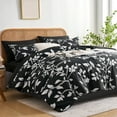 thumbnail image 2 of Davulos Twin Bed in Bag,7 Piece Black Bedding Comforter Set Floral Printed Complete Comforter Set for All Season with Comforter, Sheets, Pillowcases & Shams, 2 of 7