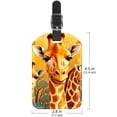 thumbnail image 6 of Square 2Pack PU Leather Giraffe Cruise Luggage Tag with Privacy Cover and Name ID Tag for Travel Handbags Backpacks Luggage Tags, 6 of 6