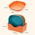 thumbnail image 1 of CSChome Snake Dish Spit Bone Dish Set 12Pcs with Storage Holder Japanese Style Food Grade Plastic Square Utensil, 1 of 7
