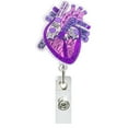 thumbnail image 1 of Retractable Glitter Badge Reel Sparkling Pull Tab Accessory Acrylic Badge Holder Reusable ID Card Holder With Clip For Work School Events Parties And More Battery Garland for Stairs for Windows Set, 1 of 3
