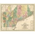 thumbnail image 2 of Carter 14x12 Black Ornate Wood Framed with Double Matting Museum Art Print Titled - New Hampshire Maine - Carter 1826, 2 of 4