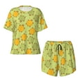 thumbnail image 4 of Naloa Cute Turtle Women's Short-Sleeved Pajama Set, Loungewear, Summer pajamas, Breathable Cozy - Large, 4 of 9