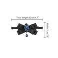 thumbnail image 2 of INSPIRE CHIC Ribbon Bow Brooch Rhinestone Pre-Tied Bow Tie for Men Bowknot Neck Tie Wedding Party Gifts Ceremony Black, 2 of 5