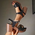 thumbnail image 4 of WILLBEST Sandalias Cómodas De Verano Para Mujer, De Tacón Alto, Cómodas, Informales, Elegantes, Con Punta Abierta, Para Vacaciones, Trabajo, Citas Y Atuendos., 4 of 8