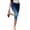 Dark Blue, variant on Capri Pants for Women - Animal Print Pleated 7/8 Length Yoga Pants - Trendy Workout Bottoms,Multicolor M