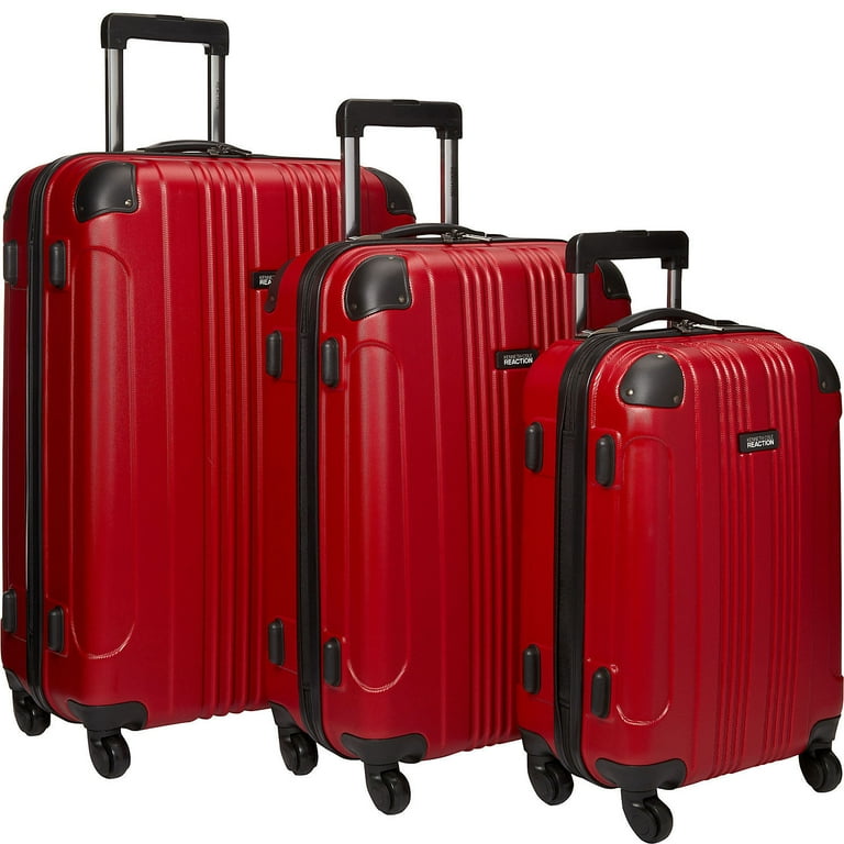 Kenneth Cole REACTION Out of Bounds Lightweight Hardshell 4 Wheel Spinner Luggage Charcoal 3 Piece Set 20