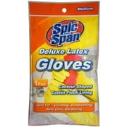 Spic And Span Deluxe Latex Gloves, Medium 1 Pair