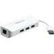 TRENDnet TU3-ETGH3 - Adaptateur Réseau - USB 3.0 - Gigabit Ethernet + USB 3.0 x 3 – image 2 sur 4