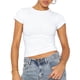 thumbnail image 1 of Camiseta Mujer Crop Top Casual Fashion Slim Fit Mujeres Camisetas Blusa básica Tee Tops (Blanco M) Ygjytge para Mujer Blanco T L, 1 of 7