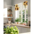thumbnail image 3 of Pastoral Sunflower Valances for Windows Plant Country Vintage Beige Background Valance Rod Pocket Short Window Treatments Curtains for Kitchen Bathroom Living Room Bedroom, 42 x 18 Inch, 3 of 7