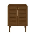 thumbnail image 3 of Bron 24" Freestanding Bathroom Vanity Cabinet without Top in Brown Oak, 3 of 5