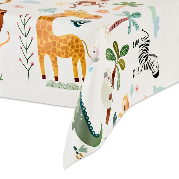 Rectangular 48" x 84" Multicolor Safari Table Cover, by Way To Celebrate