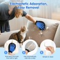 thumbnail image 7 of Pawaboo 2 Pack Pet Hair Removal Gloves, Dual-Side Electrostatic Hair Removal & Silicone Fur Brush for Dogs and Cats, Reusable Five-Finger Pet Fur Grooming Glove for Couch Carpet Clothes, Blue & Gray, 7 of 7