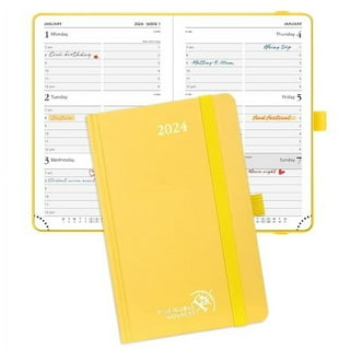 POPRUN Planner 2023-2024 (8.5''x 6.5'') Academic Calendar (July 23-June 24)  Daily Weekly and Monthly Appointment Book with Hourly Time Slots, Hard