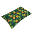 thumbnail image 3 of Binfone Pineapples with Palm Leaves Standard Size Pillowcase, Long Staple Pure Cotton Envelope Closure Pillow Cover,20"x30", 3 of 9