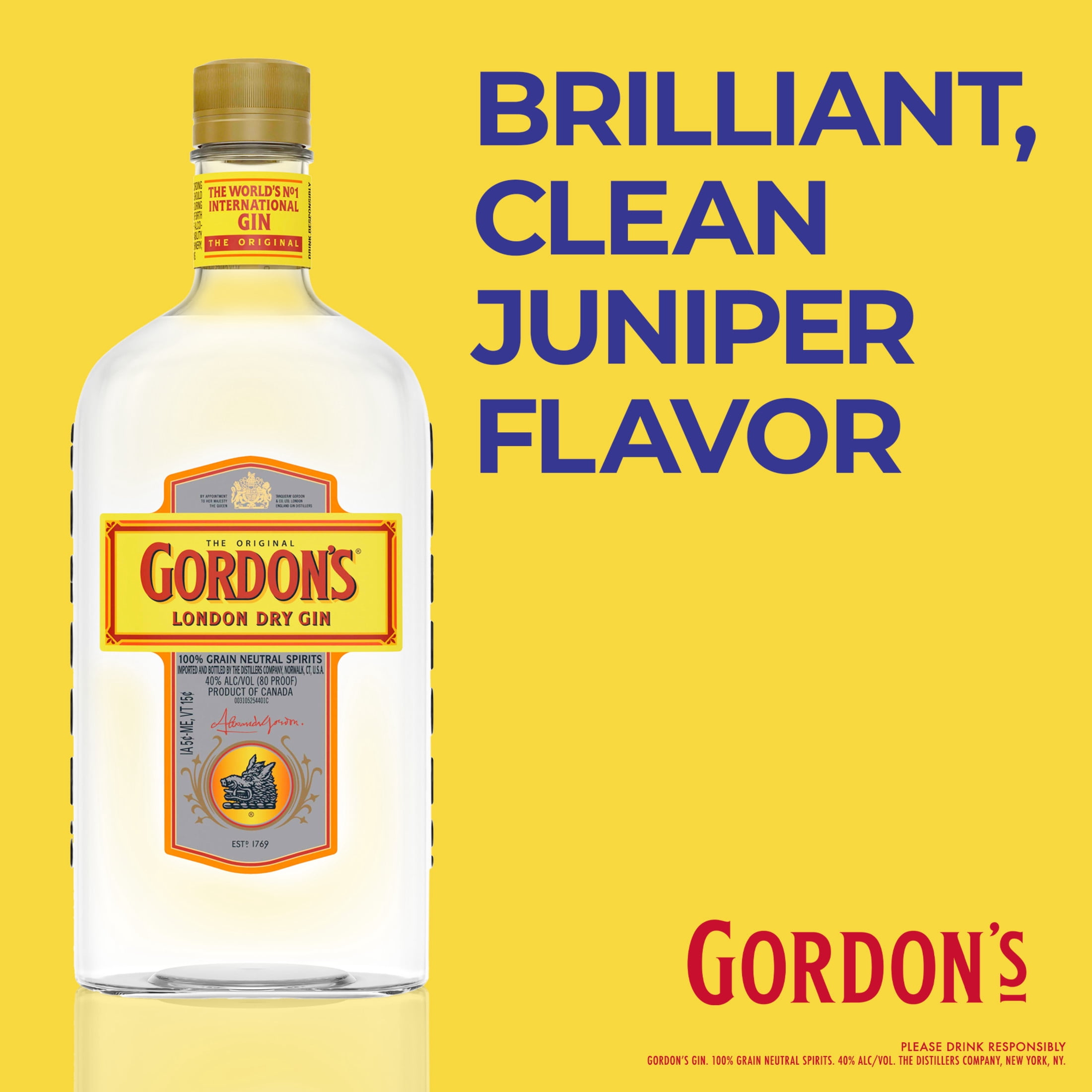 Gordon's London Dry, 1.75 L Bottle, 80 Proof - Walmart.com